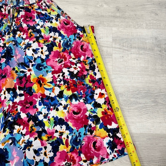 London Times Multicolor Floral Tank Top Size L - Picture 8 of 15